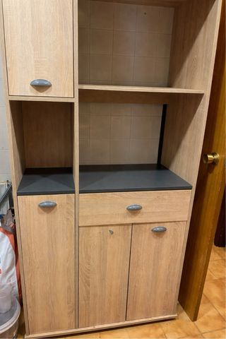 Bufet Mueble Cocina Madera Gris