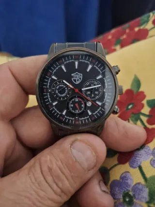 Reloj LIGE Negro y Plateado