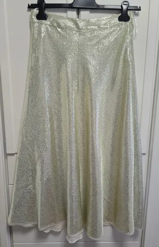 Falda midi Zara lentejuelas