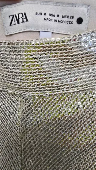 Falda midi Zara lentejuelas