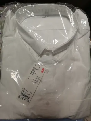 Camisa UNIQLO Oxford Azul Talla XXL