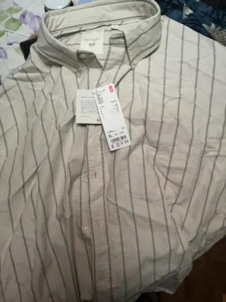 Camisa UNIQLO Oxford Azul Talla XXL