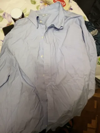 Camisa UNIQLO Oxford Azul Talla XXL