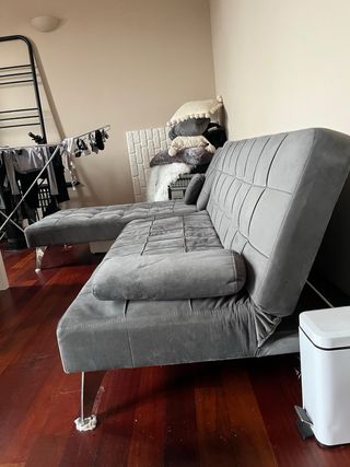 Sofá Cama Plegable Gris
