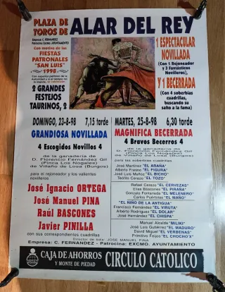 Lote carteles Corridas de toros años 90