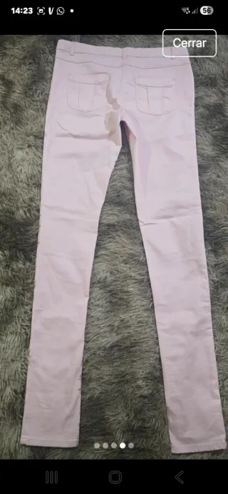 Pantalón Brotes T/16 Rosa Pastel