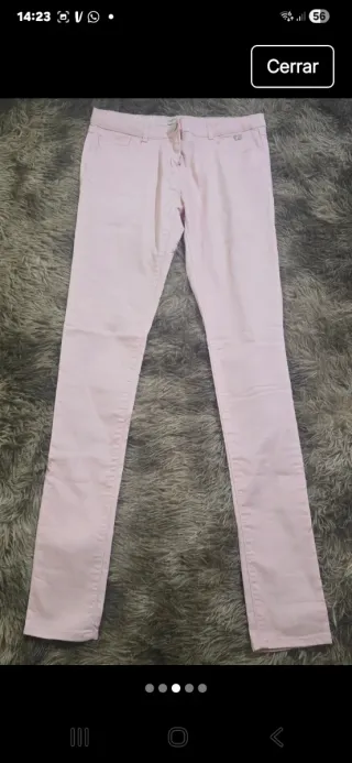 Pantalón Brotes T/16 Rosa Pastel