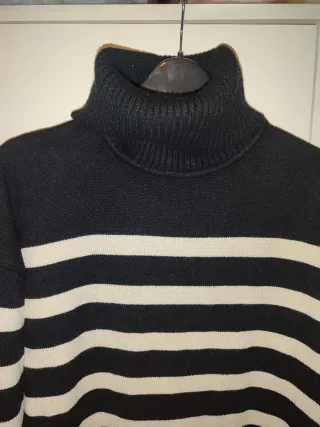 Vestido largo de punto Zara rayas