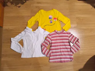 Lote 3 camisetas niña manga larga. T 6/7 A.