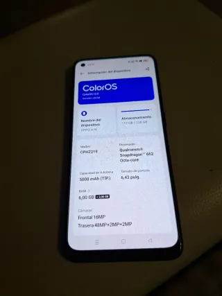 Teléfono Oppo A74 Negro