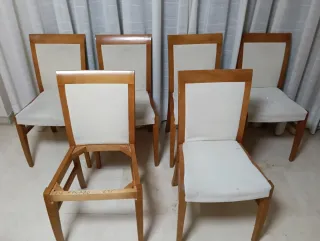 6 Sillas de Cerezo para Tapizar