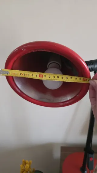 Lámpara Fase Vintage Roja Metálica