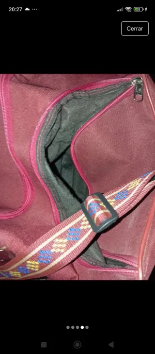 Bolsa de viaje grande roja y verde