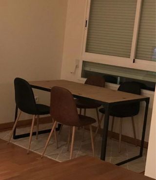 Mesa Comedor Industrial Madera y Metal