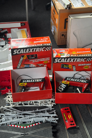 Lote Scalextric Coches y Cajas
