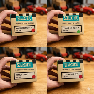 Lote Scalextric Coches y Cajas