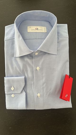 Camisa Carolina Herrera Azul Talla XL Nueva