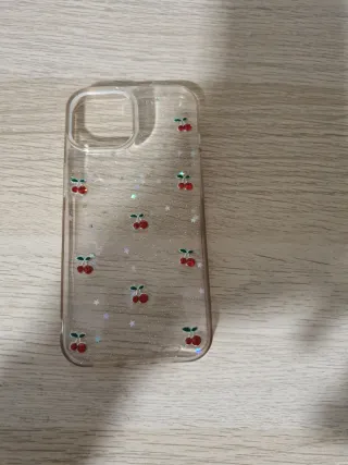 Funda iPhone 13 Transparente Cerezas