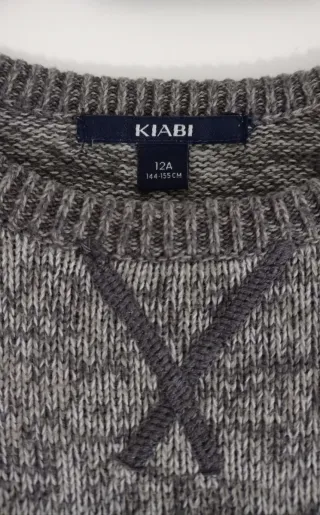 Jersey niño gris multicolor talla 12 años.