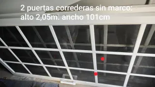2 Puertas Correderas Aluminio Blanco