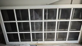 2 Puertas Correderas Aluminio Blanco