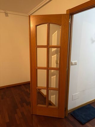 Puertas Dobles Madera con Cristal