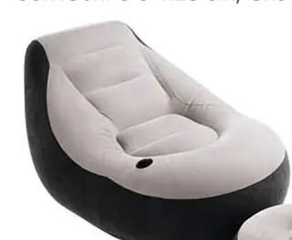 Butaca hinchable negra y gris