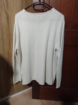 Jersey beige mujer con brillos