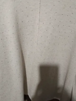 Jersey beige mujer con brillos