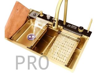 Fregadero Oro Multifunción con Pantalla Digital