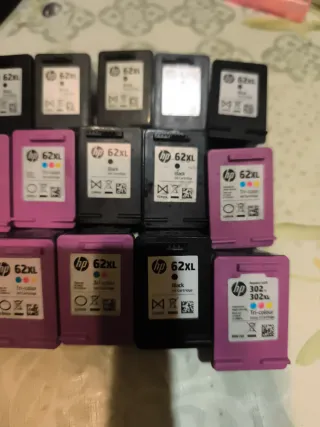 Lote cartuchos vacíos HP Canon 62 XL