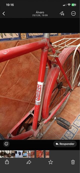 Bicicleta Antigua Orbea Roja