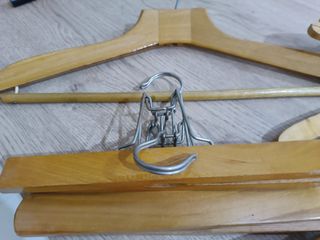 Set appendiabiti in legno e metallo