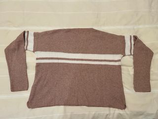 Jersey punto brownie rayas