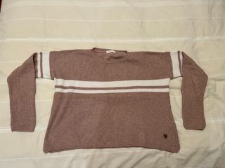 Jersey punto brownie rayas