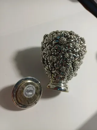 Elegante vasetto Stilarte laminato argento