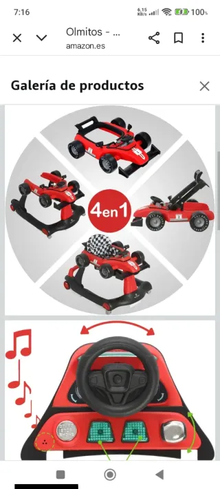 Andador bebé 3 en 1 Olmitos Racing