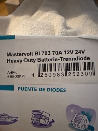 Aislador de Batería, battery isolator MASTERVOLT