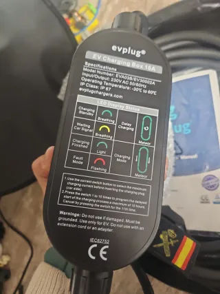 Cargador EV 6.5m 3.6kW Coche Eléctrico