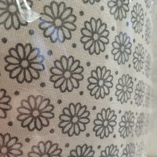 Coppia Lampade Shabby Chic Tessuto e Legno