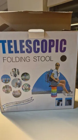 Taburete plegable telescópico