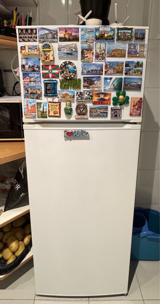 Nevera mediana usada en pocas ocasiones.