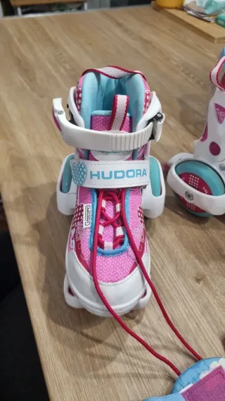 Patines HUDORA Talla 30-33 + Casco Peppa Pig