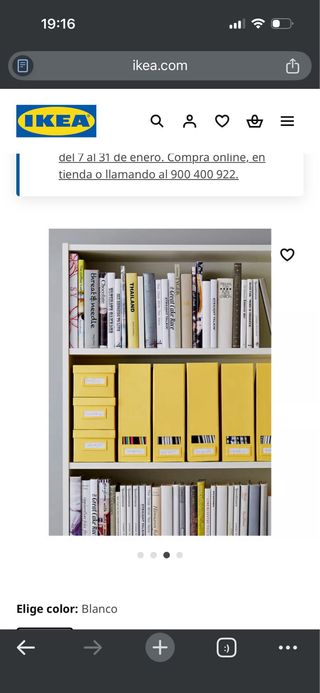 Librería IKEA Blanca 48x28x202 cm