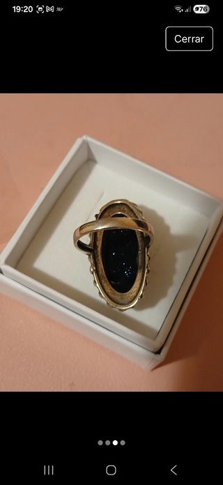 Anillo plata de ley y piedra