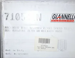 Silencioso Giannelli Triumph Speed Triple 955