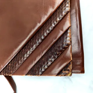 Borsa vintage anni 70 marrone