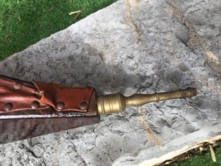 Soplador fuelle chimenea madera y cuero