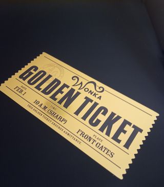 Billete Dorado Willy Wonka - Golden Ticket