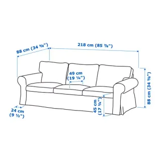 Sofá 3 plazas IKEA Ektorp beige
